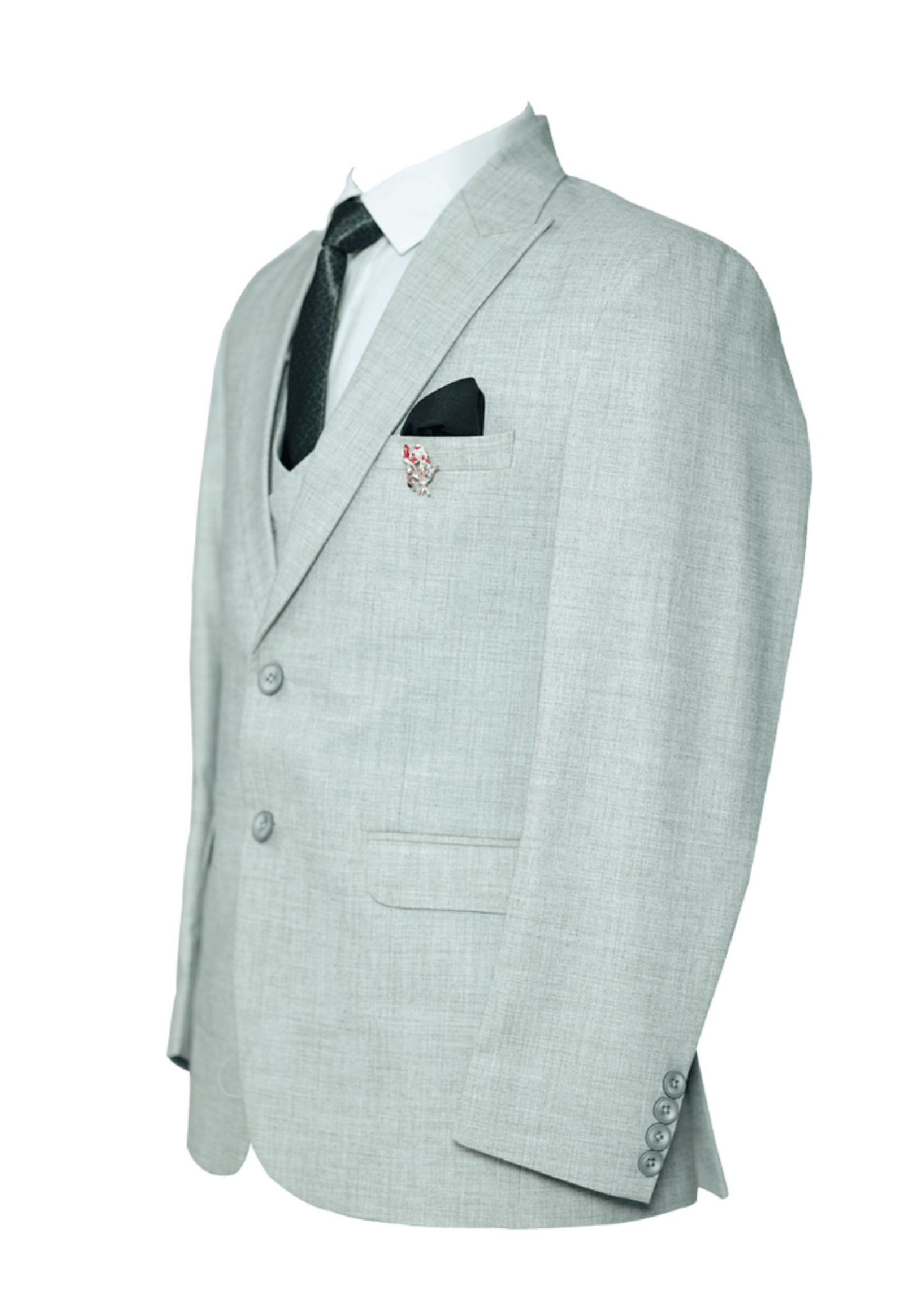 Men’s Light Sage Green 3-Piece Suit – Modern Fit Formal Wear
