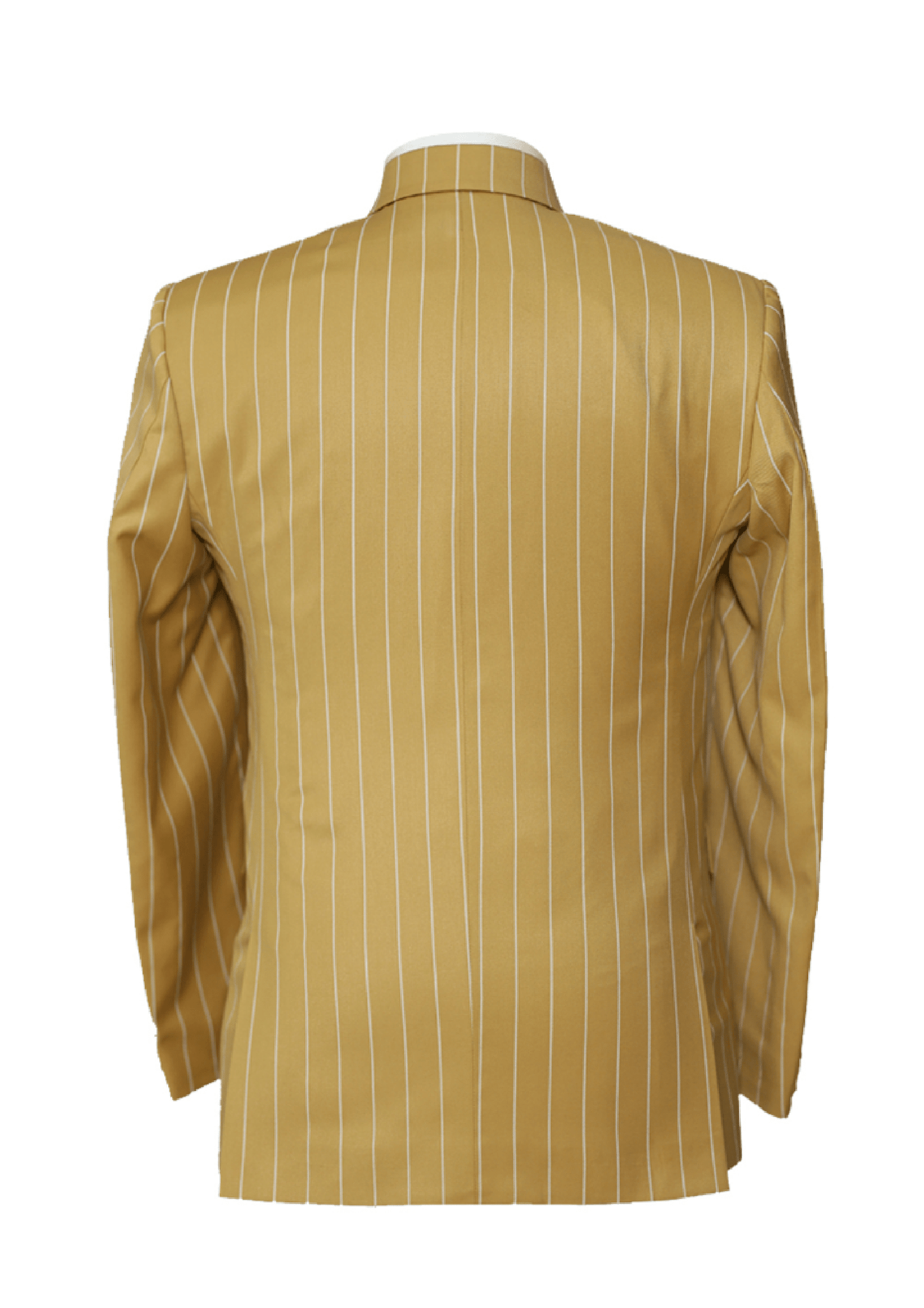 Men’s Yellow Pinstripe Blazer – Premium Double-Breasted Formal Wear