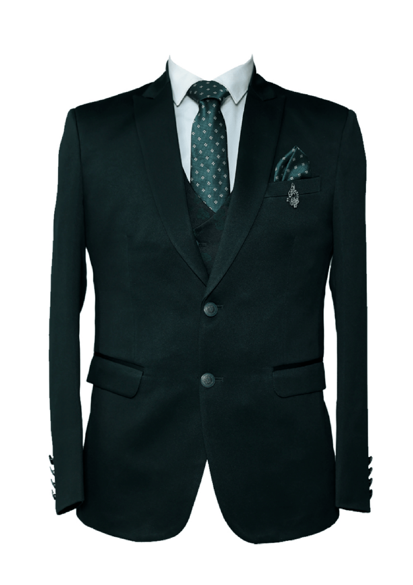 Men’s Racing Green Tailored Suit – Elegant Formalwear