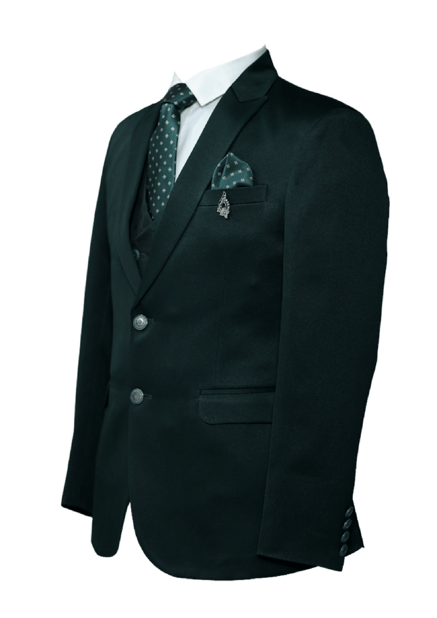 Men’s Racing Green Tailored Suit – Elegant Formalwear