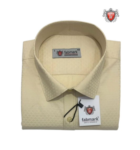 Chemise en coton bleu uni Fabmark