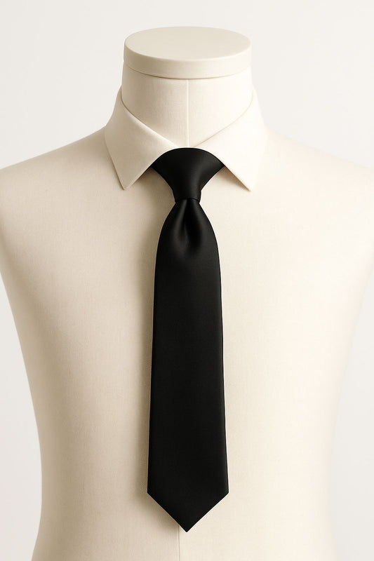 Classic Solid Satin Tie – Elegant Formal & Casual Wear for Men