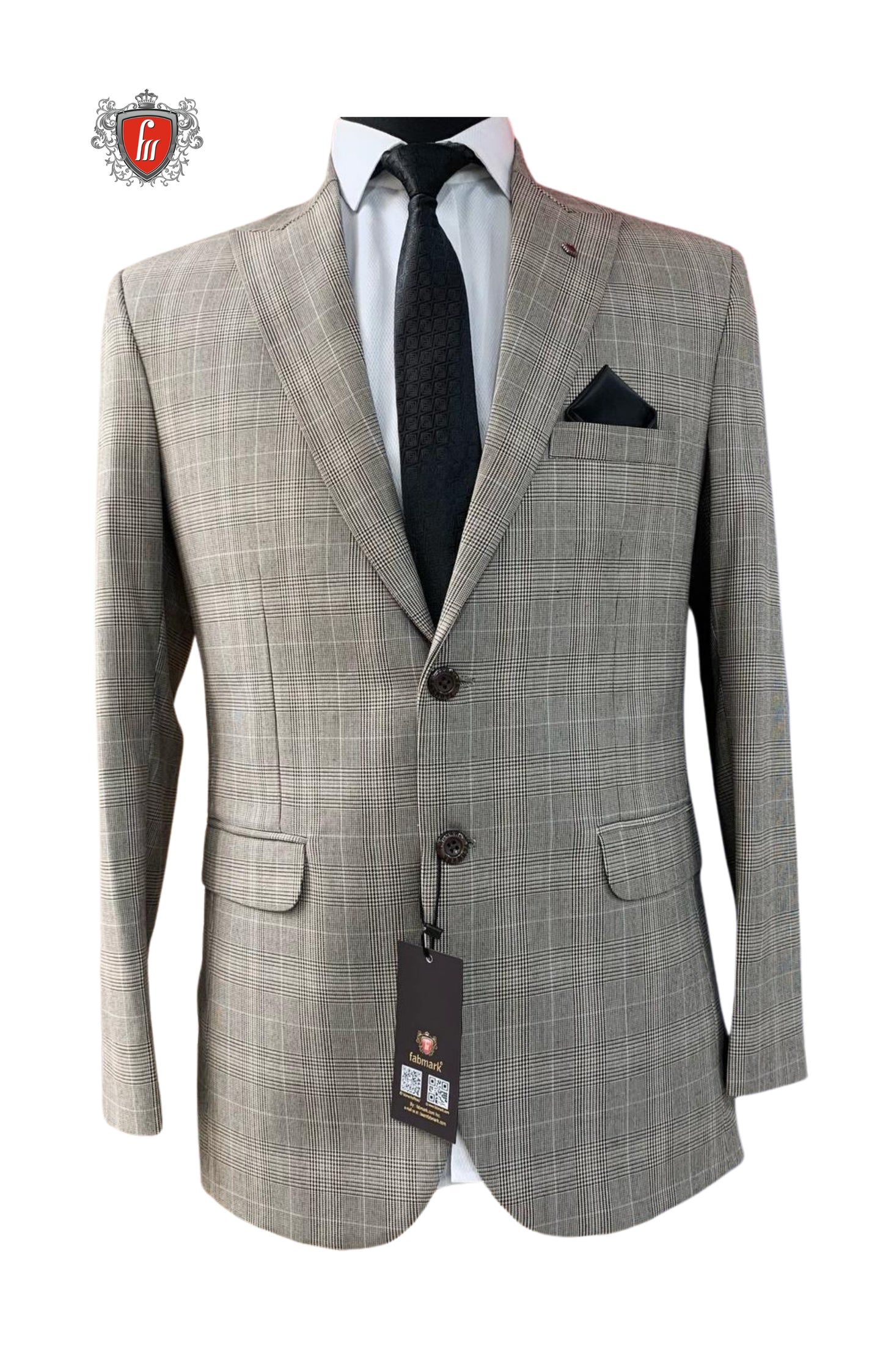 Men’s Textured Beige Blazer – Elegant Office & Semi-Formal Suit Jacket