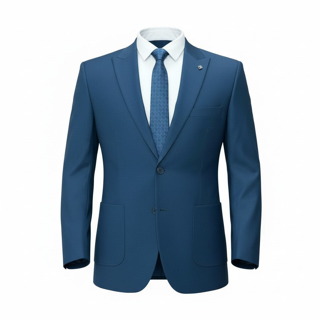 Men’s Teal Blue 2-Piece Suit – Modern Fit Formal & Business Wear