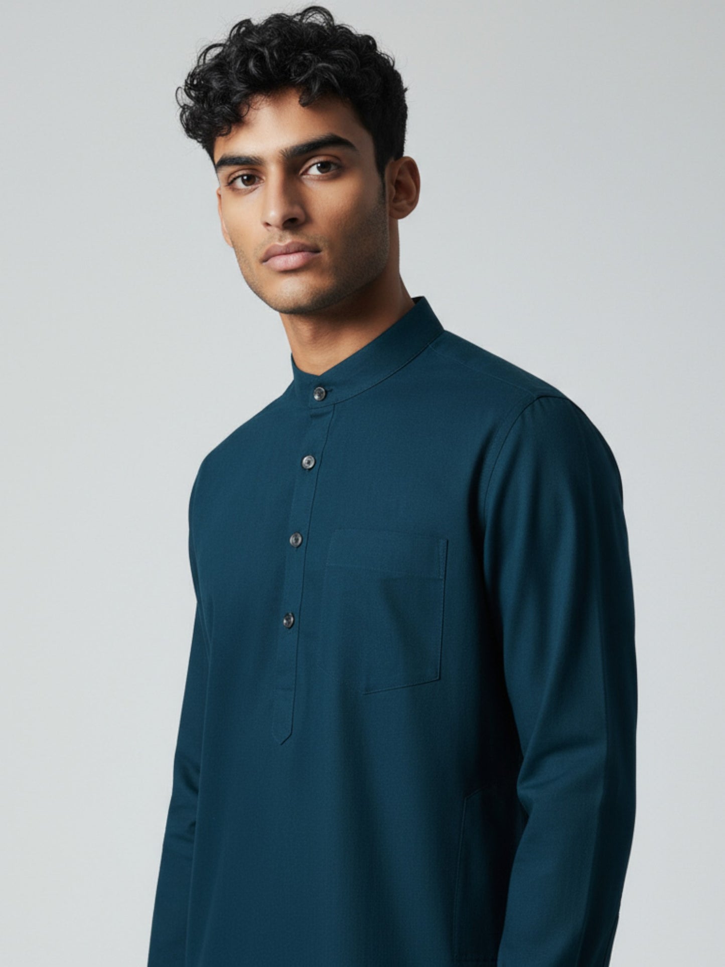 Royal Blue Kurta Pajama for Men – Modern Solid Cotton Ethnic Set