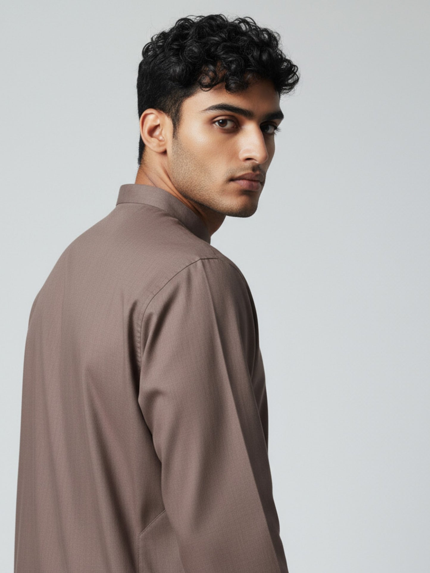 Mauve Kurta Pajama for Men – Solid Cotton Traditional Outfit