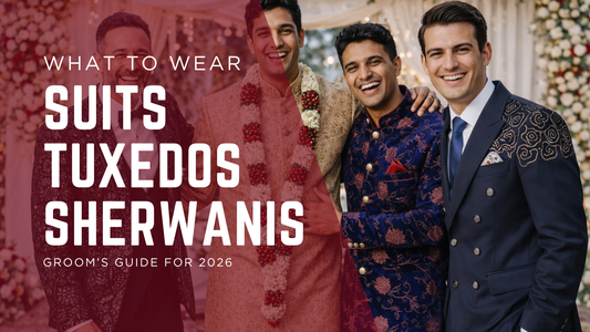 The Modern Groom’s Guide to Wedding Suits, Tuxedos & Sherwanis (2026)
