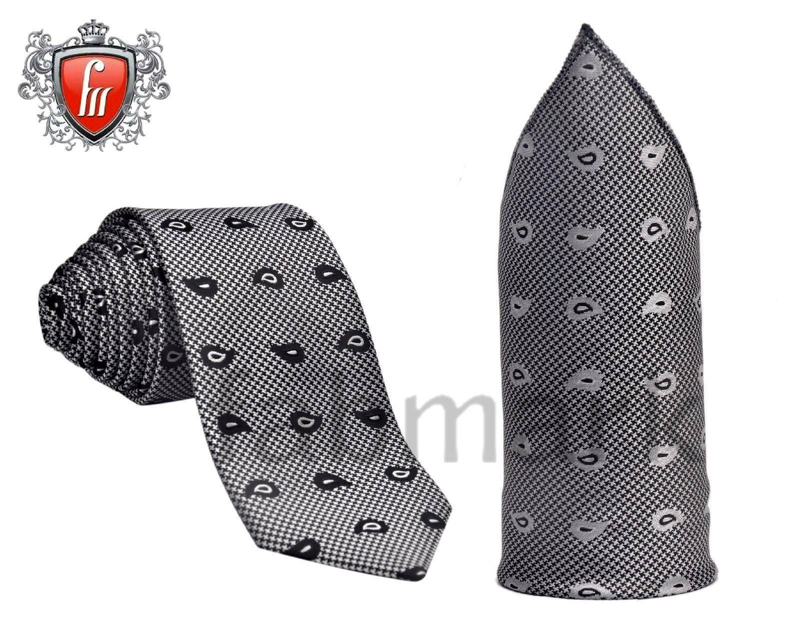 Fabmark Designer Grey&Black Tie