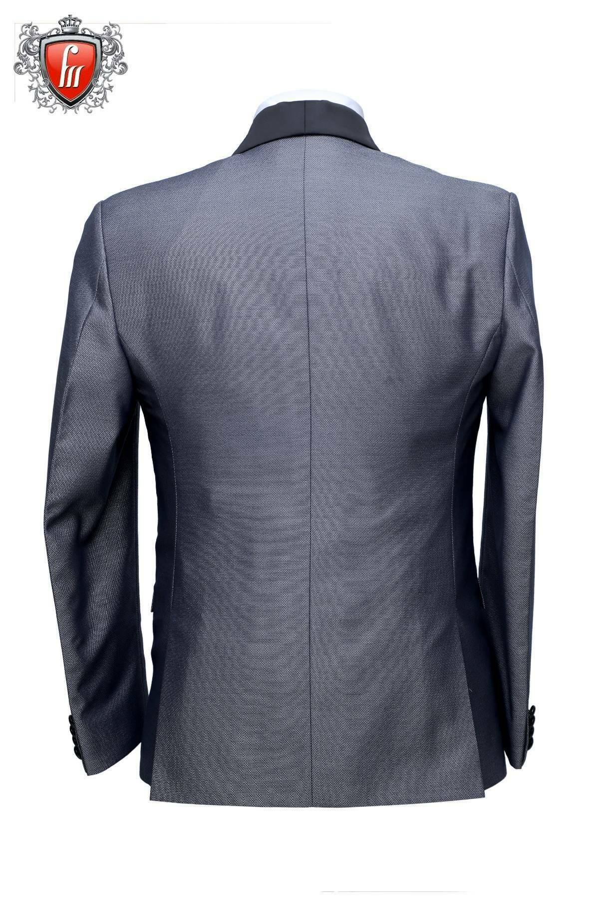 Fabmark 5pc Designer Grey Structure Suit