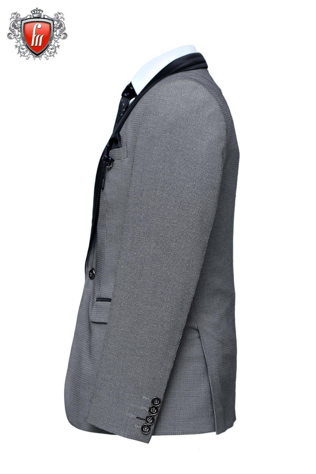 Fabmark 5pc Designer Grey Texture Suit