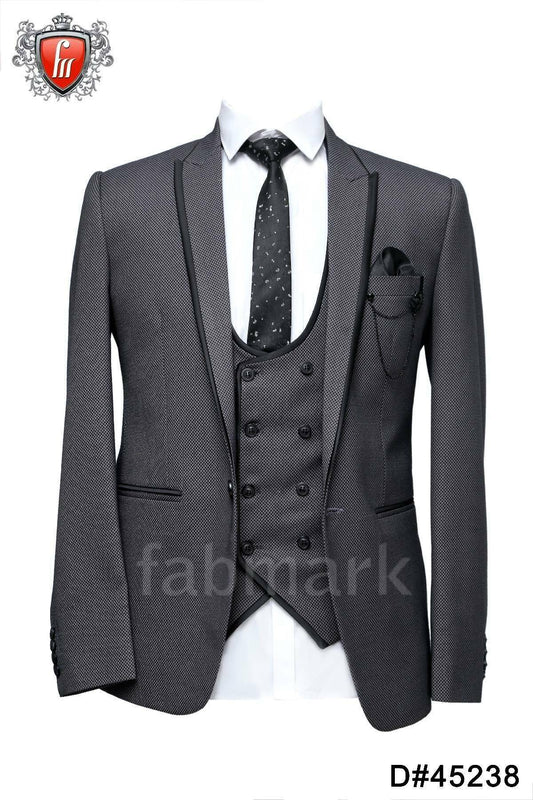 Fabmark Grey Black Suit