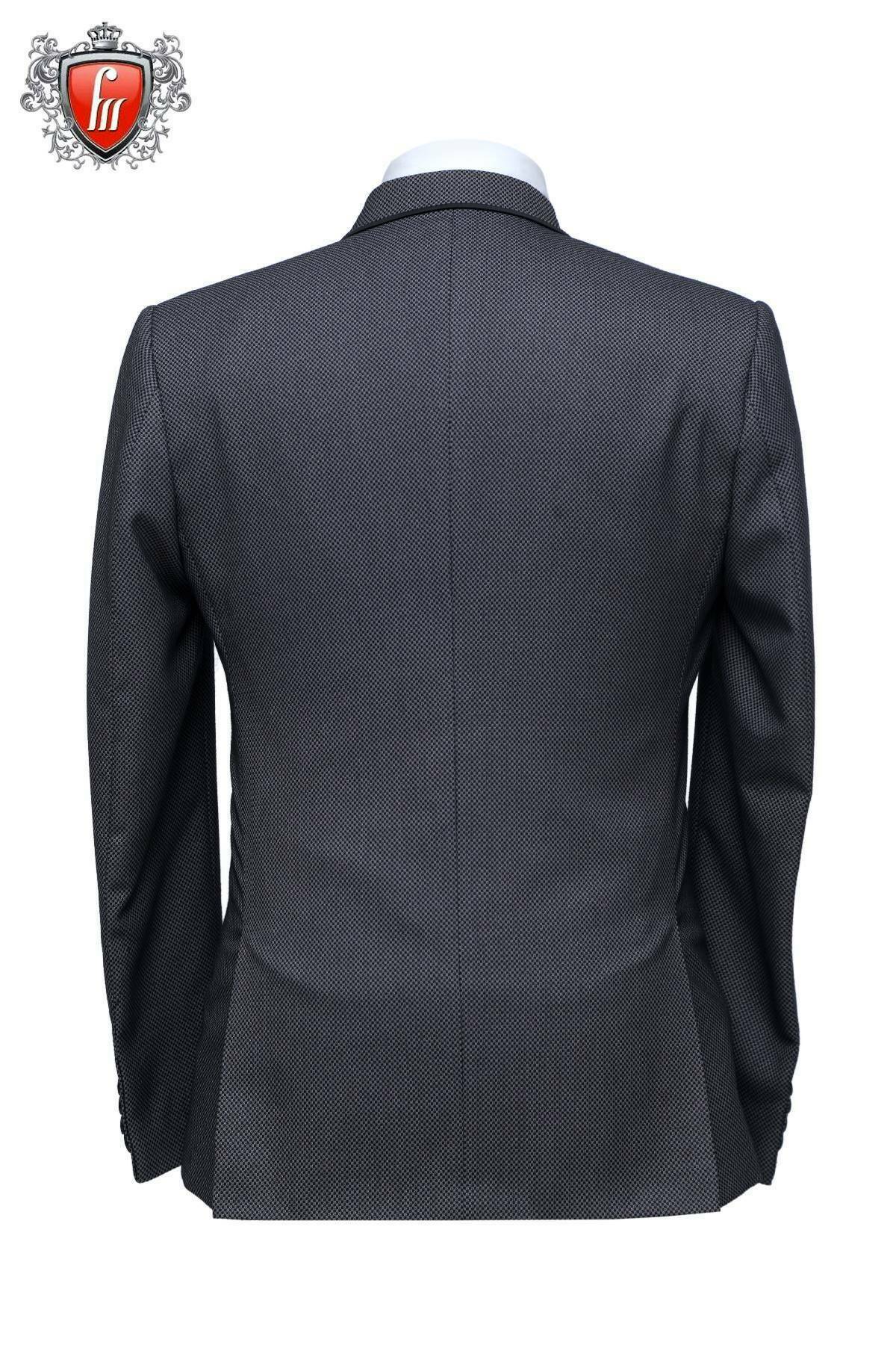 Fabmark Grey Black Suit