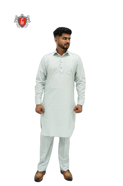 Men’s Cotton Kurta Pajama Set – Classic Solid Colors – Traditional Indian Wear