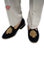 Men's Black Velvet Ethnic Loafers – Embroidered Slip-Ons for Grand Events
