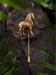 Valiant Grace Men’s Antique Gold Brass Horse Lapel Pin