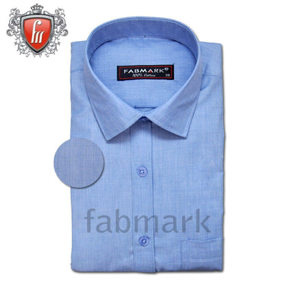 Men’s Sky Blue Dress Shirt – Slim Fit Cotton Formal Shirt
