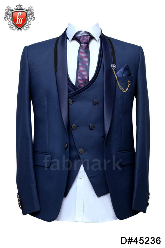 Fabmark 5pc Designer Turkish Blue Suit