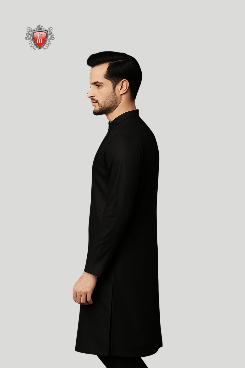 Men’s Black Georgette Kurta – Elegant Lightweight & Festive Wear