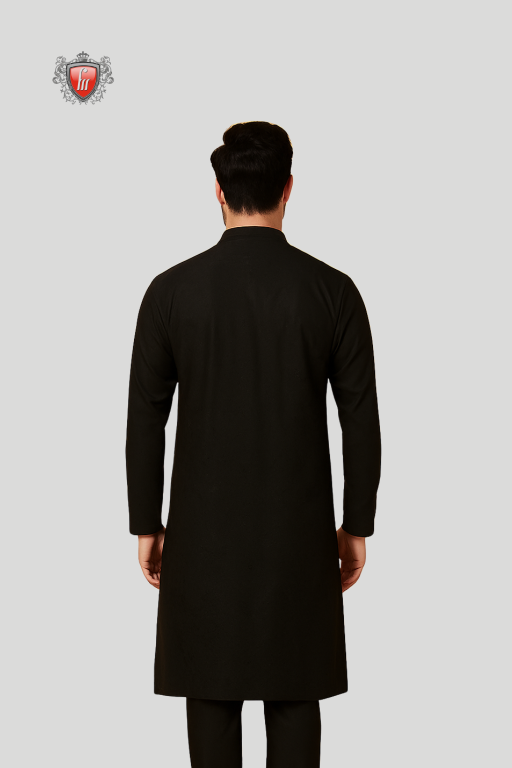 Men’s Black Georgette Kurta – Elegant Lightweight & Festive Wear