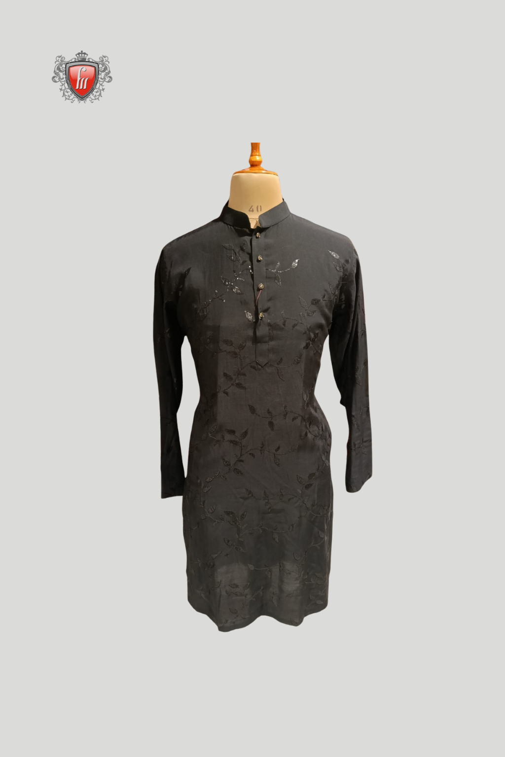 Men’s Black Georgette Kurta – Elegant Lightweight & Festive Wear