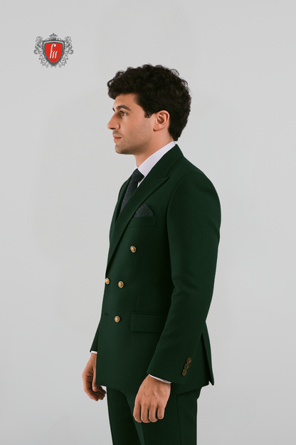 Men’s Elegant Dark Green Suit – Sophisticated Tailoring for Celebrations