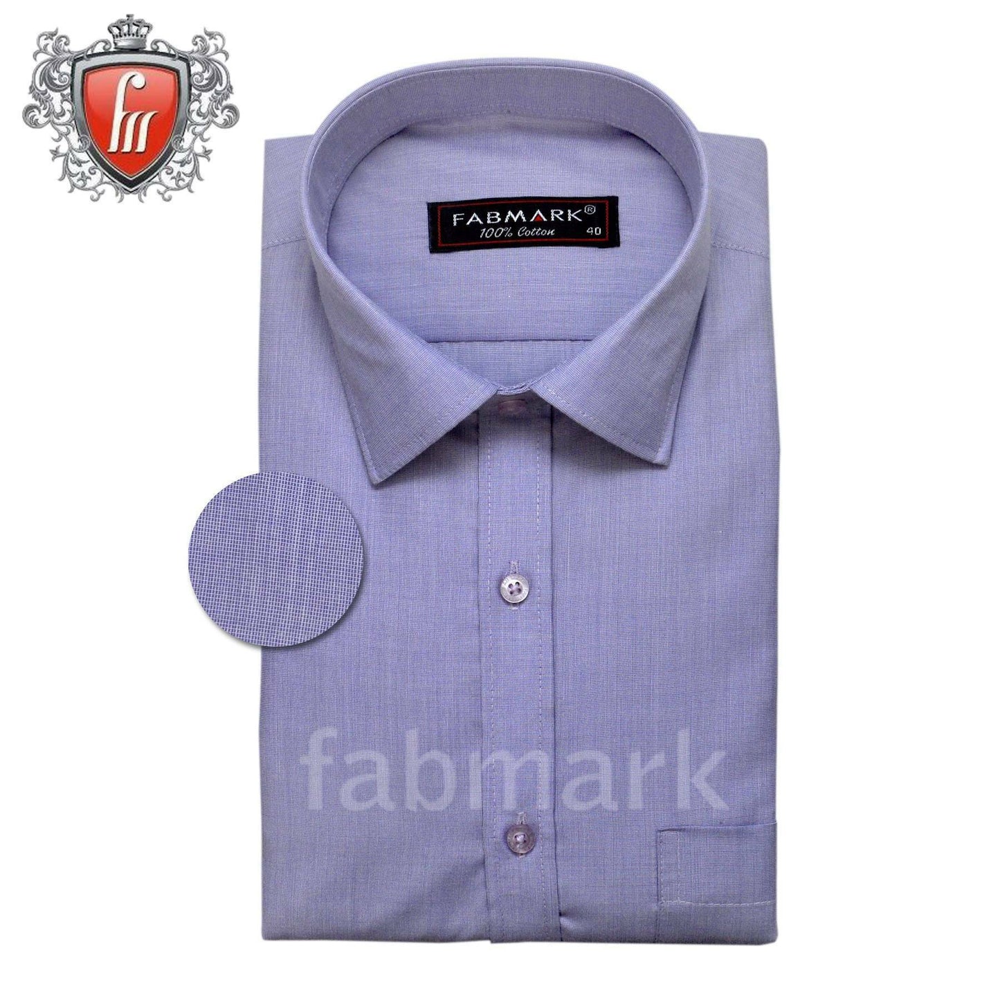 Chemise en coton violet uni Fabmark