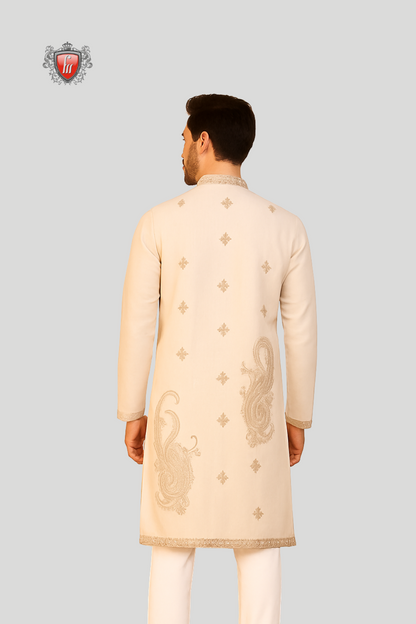 Men’s Satin Cotton Kurta – Luxurious Comfort, Elegant Slim Profile, Perfect Festive Attire