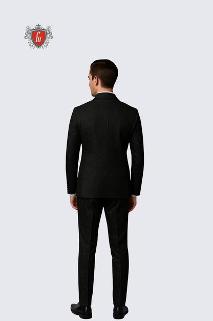 Men’s Tailored Black Designer Suit – Built for Celebration Nights