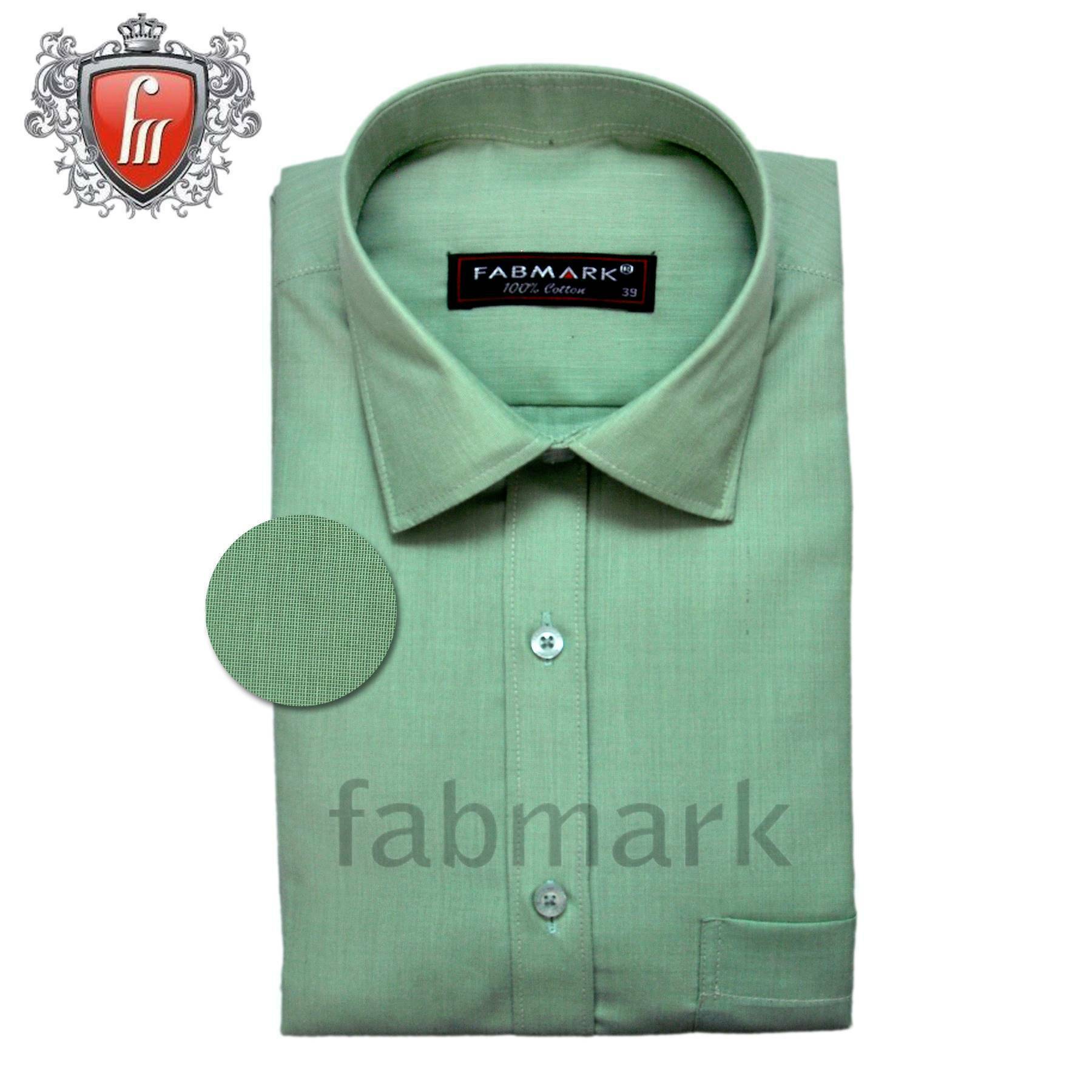 Fabmark New Green Cotton Shirt