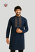 Step into Timeless Elegance with Our Navy Blue Kurta - A Statement of Exquisite Detailing