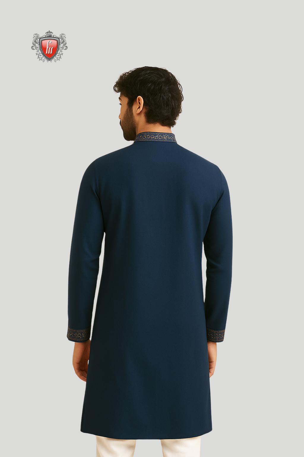 Step into Timeless Elegance with Our Navy Blue Kurta - A Statement of Exquisite Detailing
