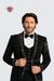 Men’s Black Royal Beaded Sherwani Tuxedo with Crystal Draped Shoulder – Luxe Wedding & Reception Attire