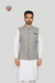 White Kurta Pajama & Light Grey Waistcoat – a flawless balance of tradition and contemporary elegance.