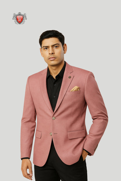 Tailored Dusty Pink Blazer for Modern Men – Own the Spotlight in Style