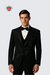 Men’s Black Embroidered Tuxedo – Elegant Formalwear for Weddings & Parties