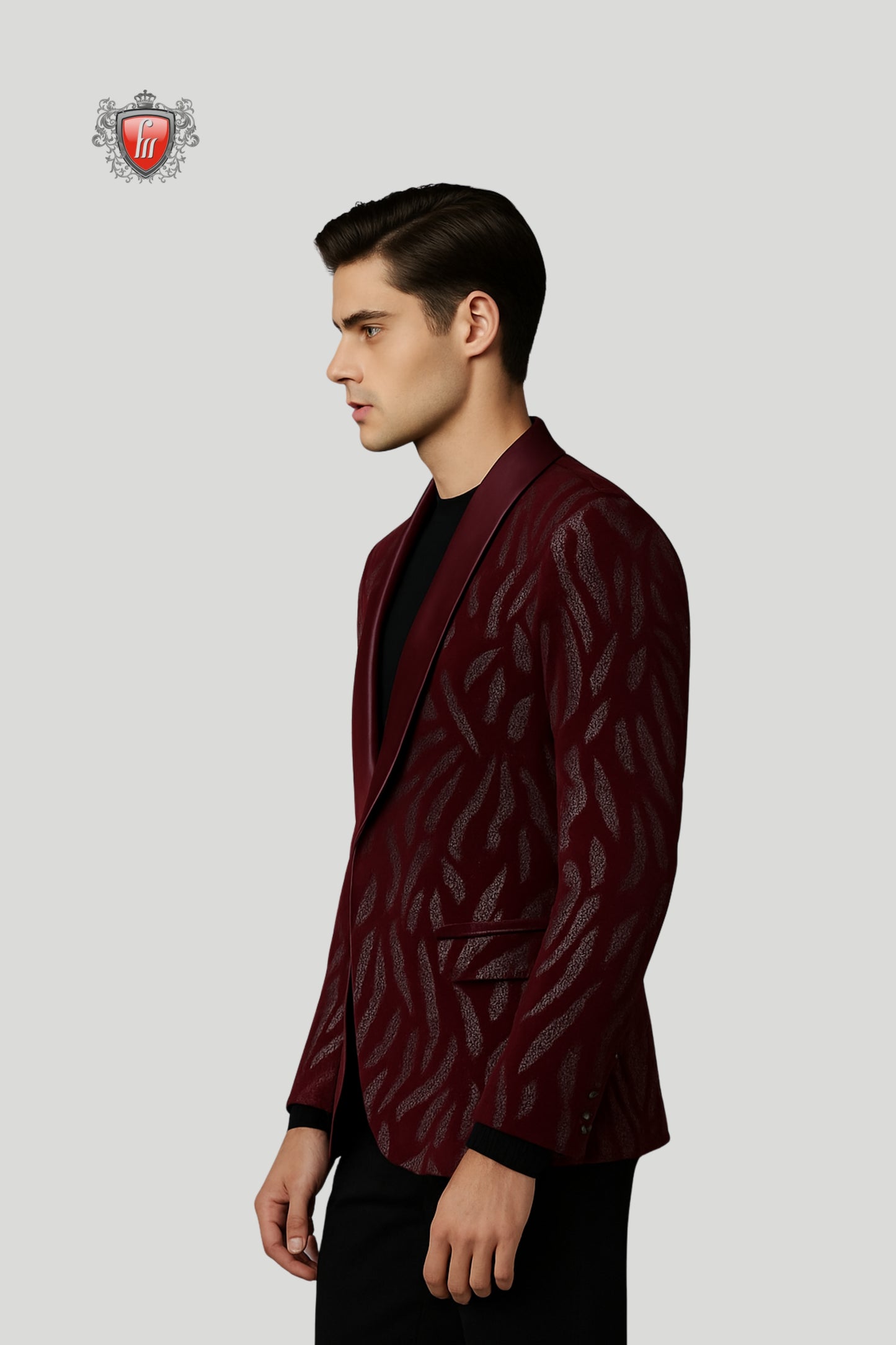 Tyrian Purple Designer Blazer – Royal Elegance, Modern Edge