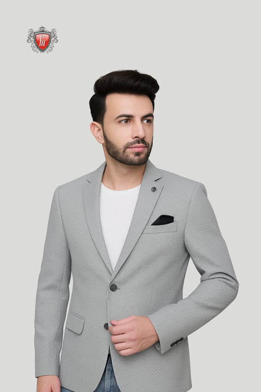 Classic Grey Men’s Blazer – Timeless Elegance, Modern Fit