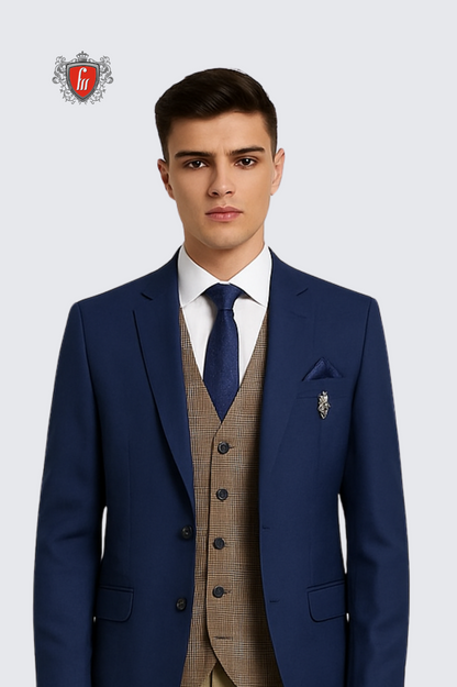 Men’s Ebony Clay Tailored Suit – Refined Formalwear for Weddings & Business