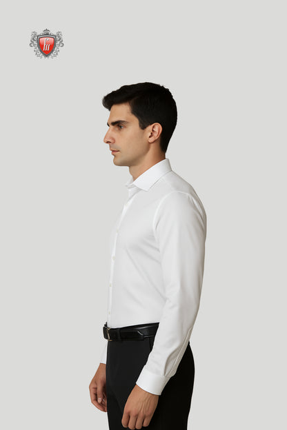Men’s Classic White Formal Shirt – Timeless Elegance for Every Occasion