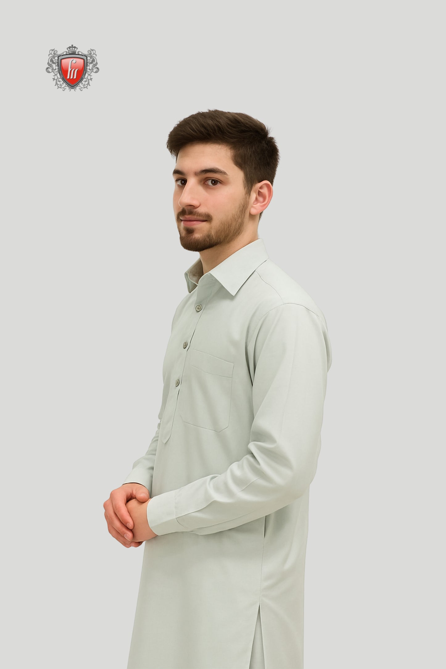 Men’s Designer Kurta Pajama in Pastel Mint – Refreshing Elegance