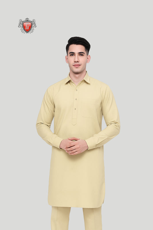 Elegant Cream Kurta Pajama – Timeless Men’s Formal Ethnic Wear