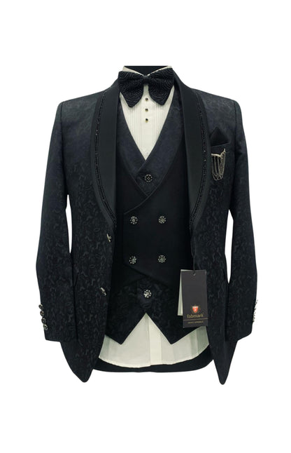 Men’s Tailored Black Designer Suit – Built for Celebration Nights