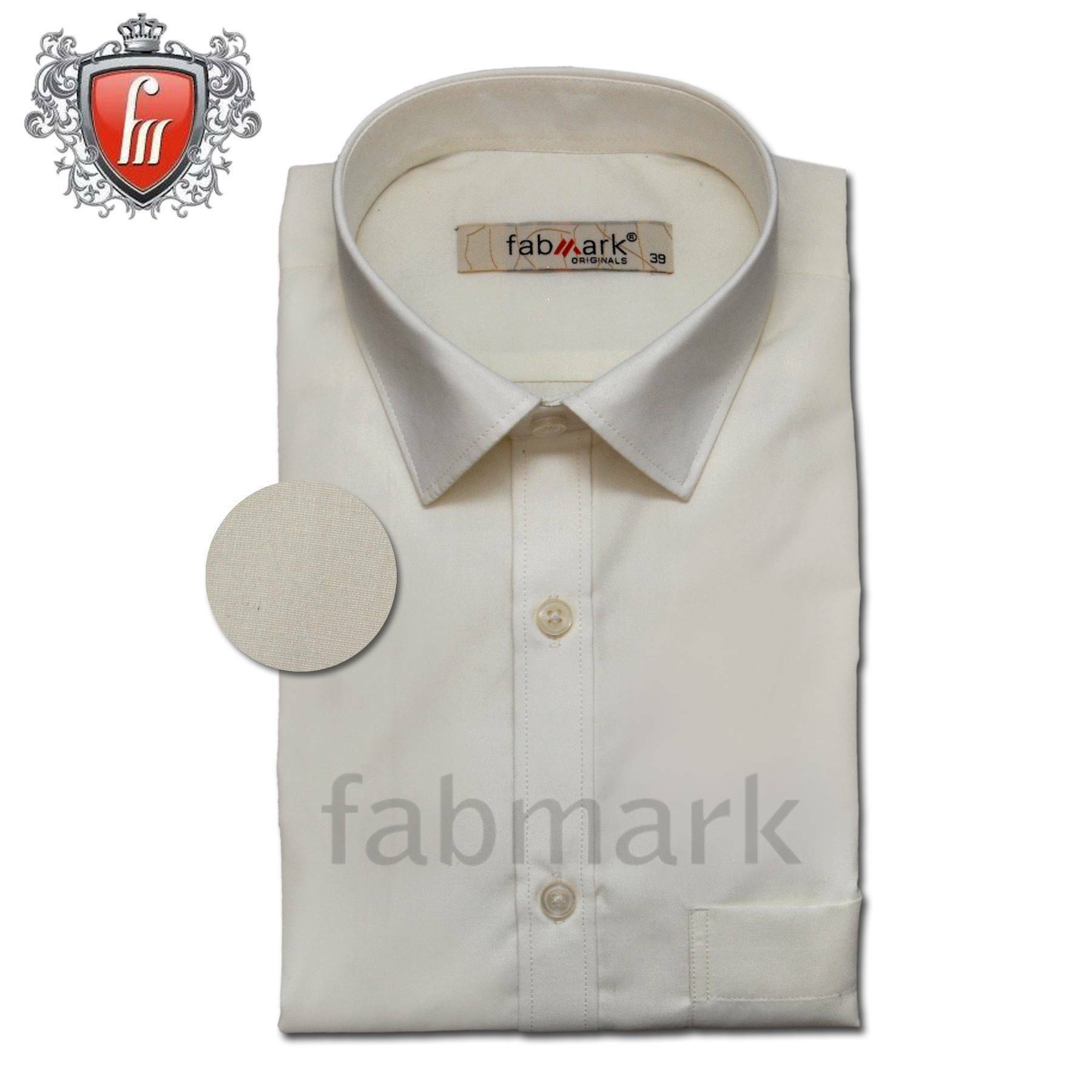 Chemise en coton crème unie Fabmark