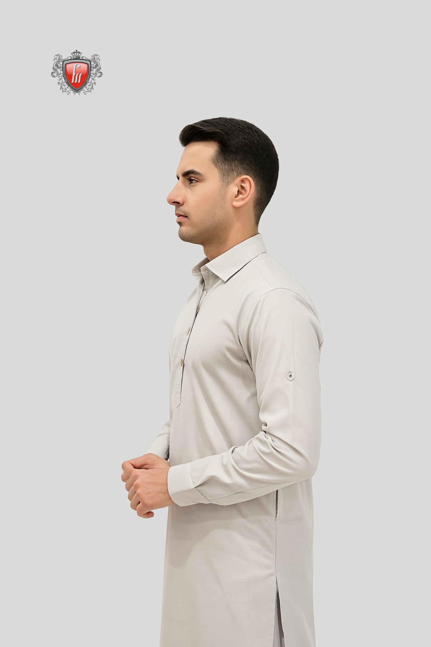 Elegant Ash Grey Kurta Pajama – Premium Men’s Ethnic Wear