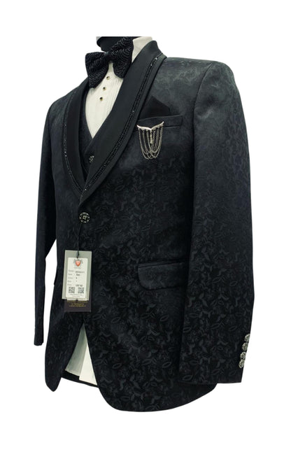 Men’s Tailored Black Designer Suit – Built for Celebration Nights
