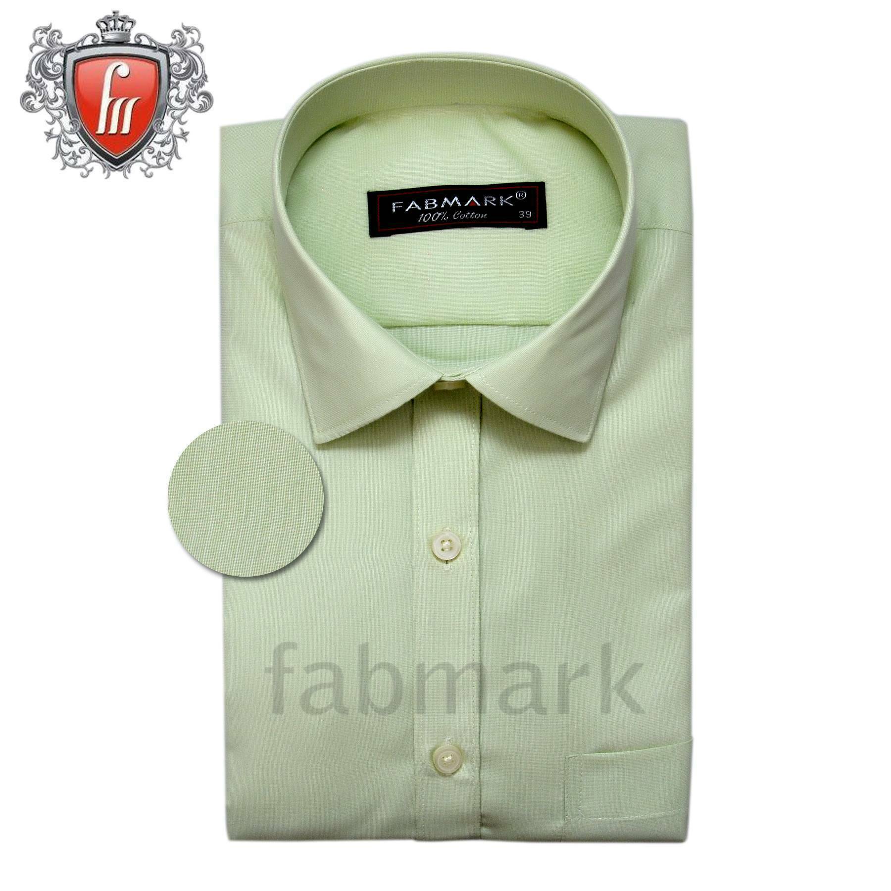 Fabmark Solid Pista Cotton Shirt