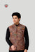 Multicolor Printed Waistcoat with Patchwork Motifs – Vibrant Festive Style