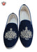 Men’s Blue Velvet Jutti – Resham, Sequin & Stone Embroidery, Festive Wear