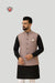 Dusty Pink Printed Waistcoat with Subtle Motifs – Elegant Festive Wear