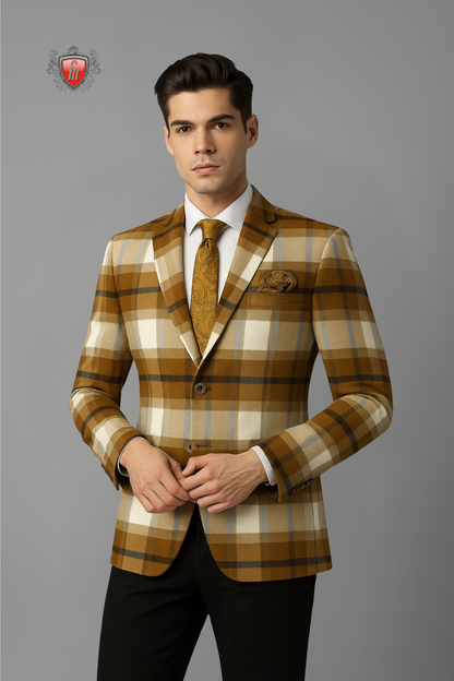 Men’s Milk-Chocolate Suit – Tailored Style for Weddings & Business